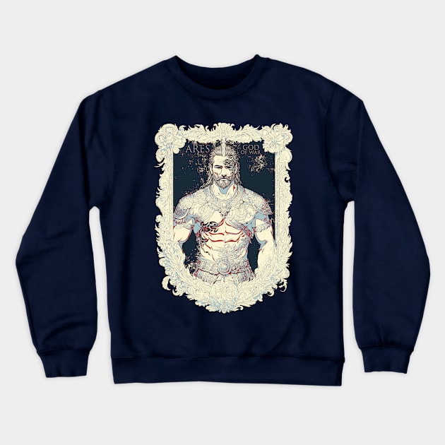 Ares God of War Crewneck Sweatshirt by Pictozoic